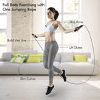 Jump Rope, Tangle-Free Rapid Speed Cable With Ball Bearings For Women, Men, And Kids, Adjustable Steel Workout With Foam Handles