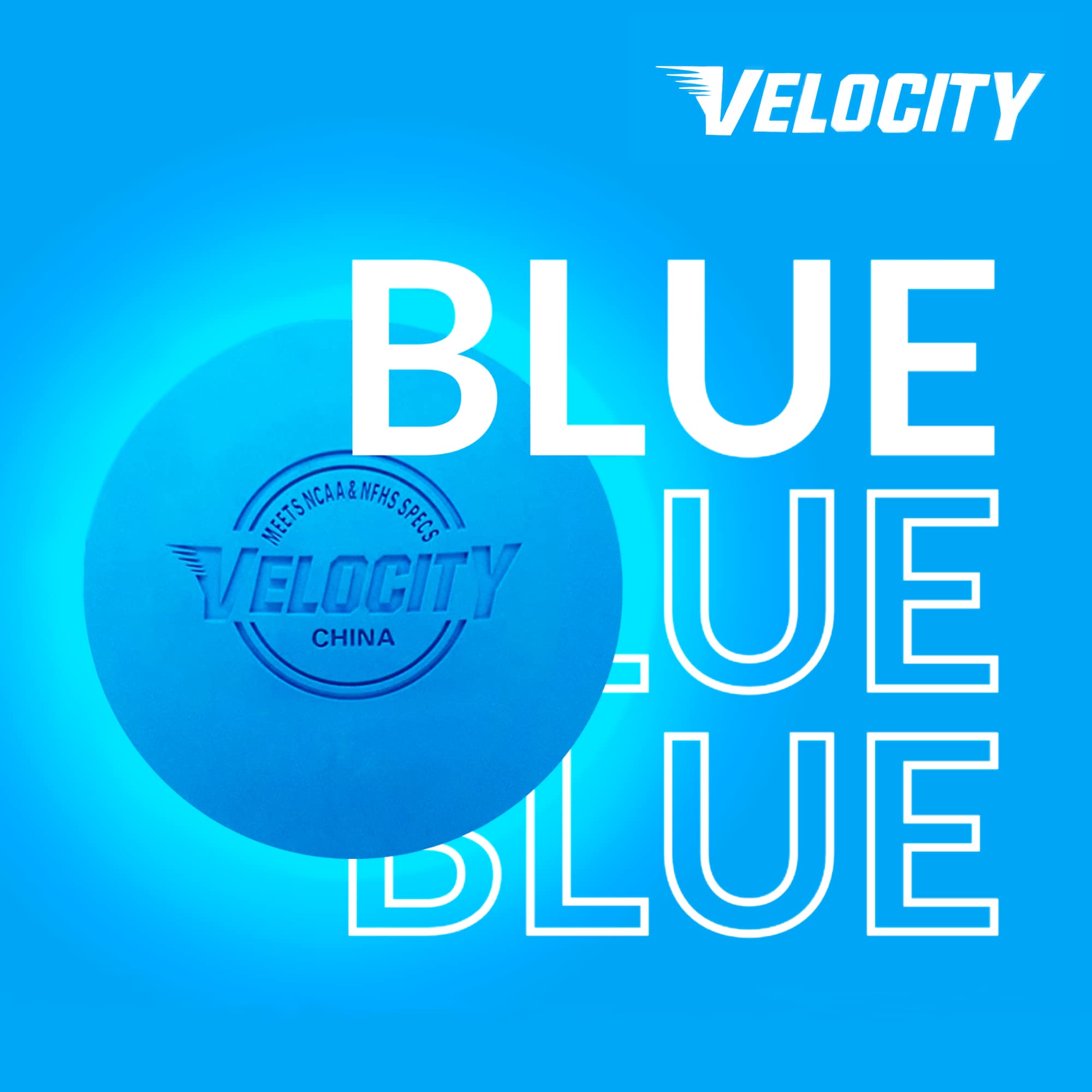 Velocity Lacrosse Balls - 120 Packs - Official Nfhs And College Approved Size - Light Blue