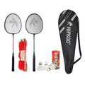 Hipkoo Sports Toofani Heavy Duty Aluminum Badminton Complete Rackets Set Of 2| Wide Body Shuttle Bat With Cover, 3 Shuttles And