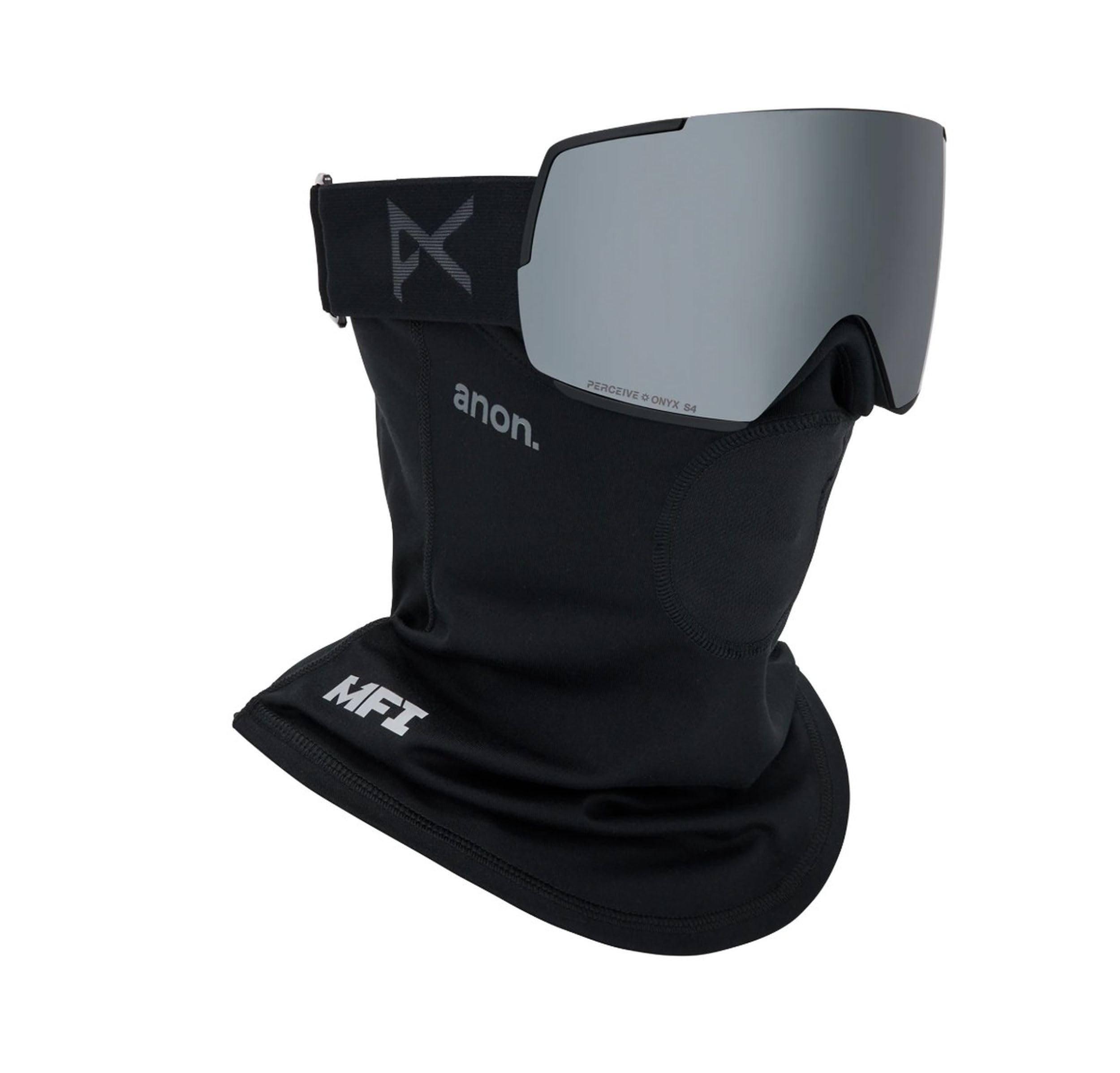 Anon M5 Snow Goggles + Bonus Lens + MFI Face Mask (Frame: Smoke, Lens: Perceive Sunny Onyx, Spare Lens: Perceive Variable Violet