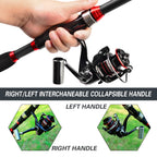 Proberos Kids Fishing Pole - Portable Telescopic Fishing Rod And Reel Combo Kit - Small Spinning Fishing Reel Rods With Lures Li