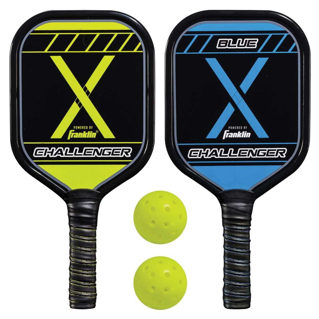 Franklin Sports 2 Player Pickleball Paddle + Ball Starter Set - Includes (2) Aluminum Paddles And (2) X-40 Balls - Usa Picklebal
