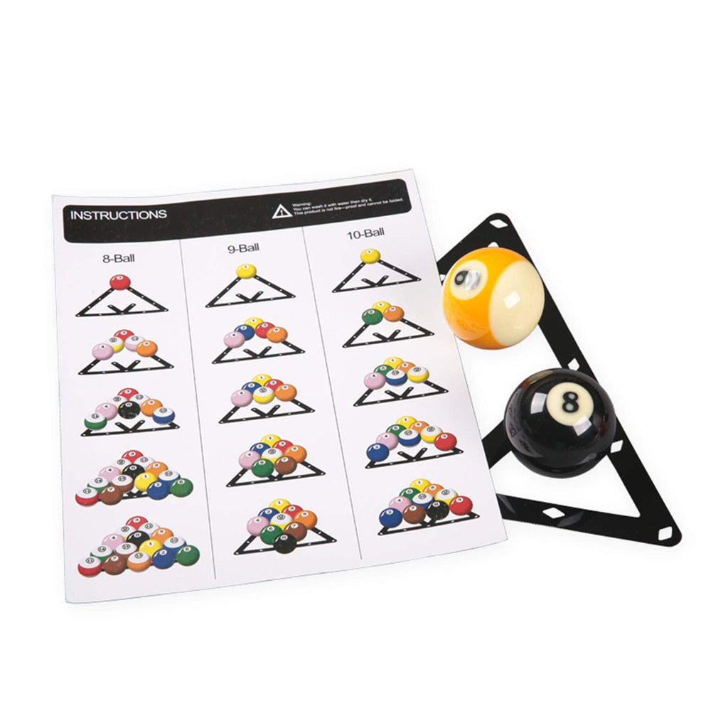 Itrolle Magic Ball Rack 6Pcs Billiard Triangle Magic Rack Sheet With Pool Table Marker Dots Pool Table Ball Holder
