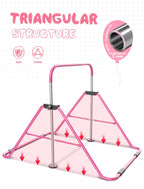 Sportsroyals Gymnastics Bar For Kids, Adjustable Height Gymnastics Equipment For Girls, Folding Gymnastic Junior Training Kip Ba