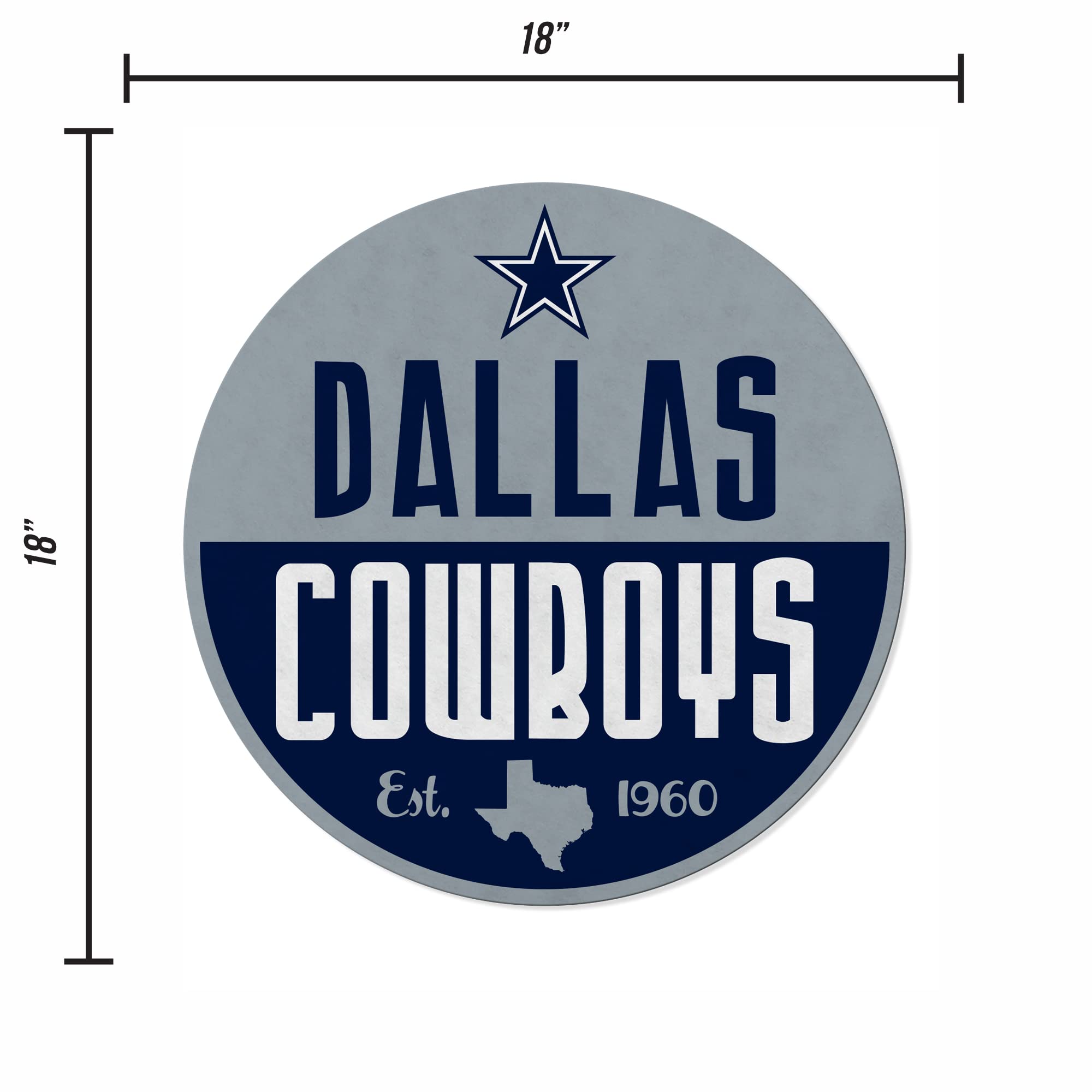Rico Industries Nfl Football Dallas Cowboys Classic Shape Cut Pennant - Home And Living Room D  Cor - Soft Felt Ez To Hang