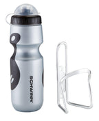 Schwinn Sport Water Bottle And Bottle Holder Combo, Holds 23 Oz Or 680 Ml, Bpa-Free Squeeze Sport Bottle, Easy To Attach Alloy C