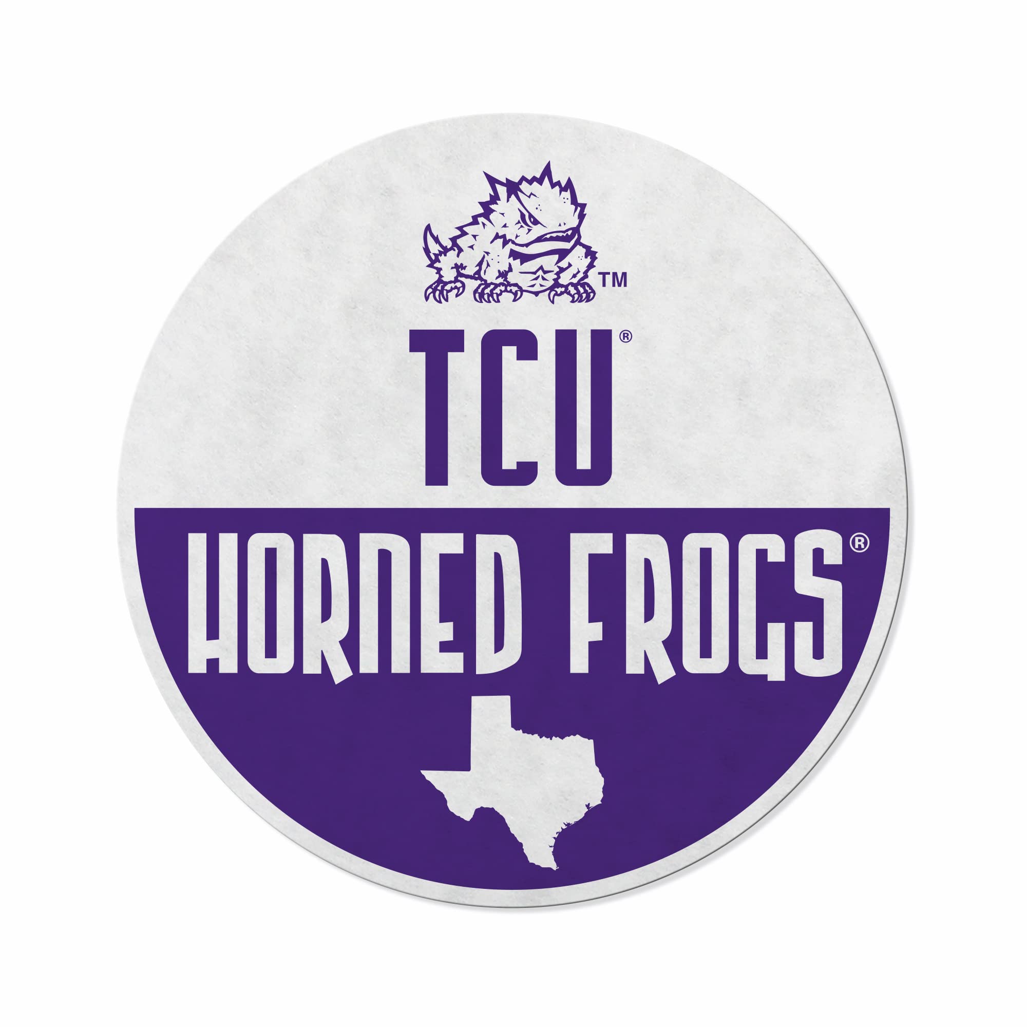 Rico Industries Ncaa Tcu Horned Frogs Classic Shape Cut Pennant - Home And Living Room D  Cor - Soft Felt Ez To Hang 20.5 X 18