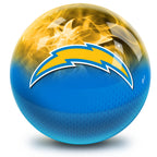 Los Angeles Chargers Nfl On Fire Bowling Ball 10Lbs