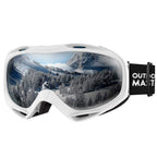 Outdoormaster Otg Ski Goggles - Over Glasses Ski/Snowboard Goggles For Men, Women & Youth - 100% Uv Protection (Stripe Frame + V