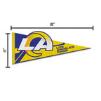 Rico Industries Nfl Football Los Angeles Rams Soft Felt Pennant - Ez To Hang - Home D  Cor (Game Room, Man Cave, Bed Room)