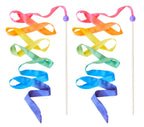 Sarah'S Silks Rainbow Streamer - 8' Long Ribbon Wand For Kids, Pretend Play, Dance, Baton Stick Twirling, And Gymnastics Party F
