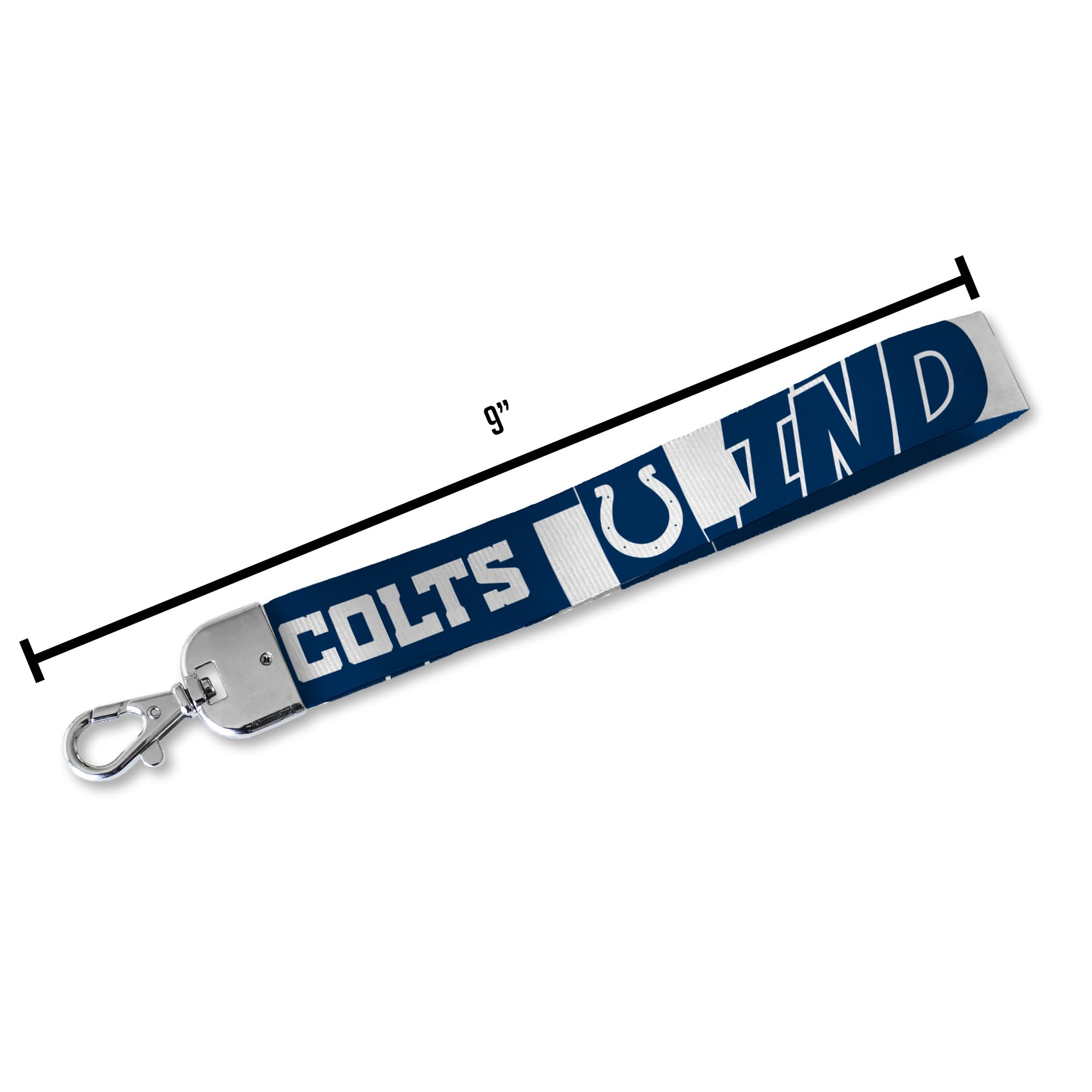 Rico Industries Nfl Football Indianapolis Colts Standard Wrist Lanyard Key Chain, Cute Wristlet Strap Keychain Holder For Women