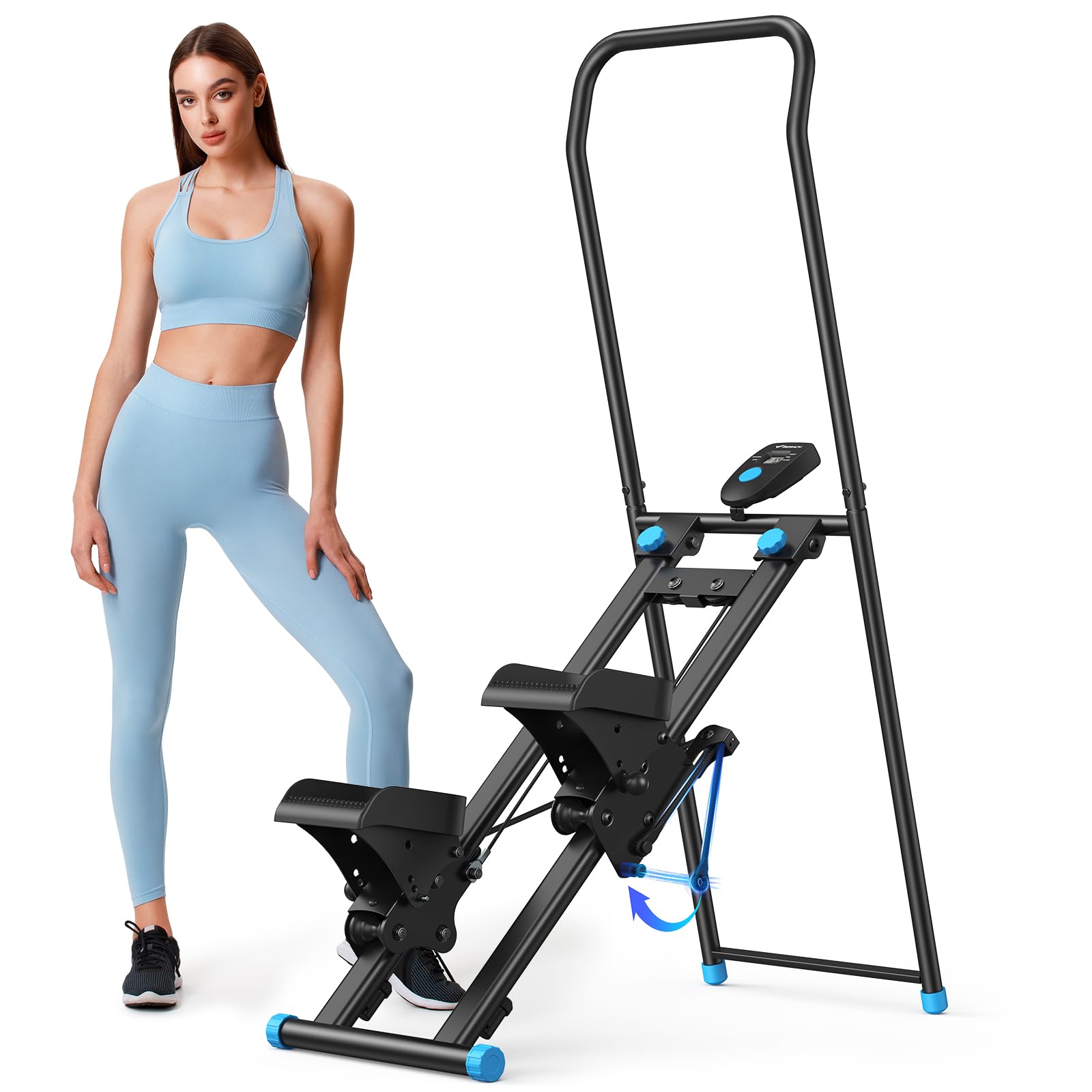 MERACH Stair Stepper for Home Gym Exercise, New Version Vertical Climber Machine for Full-Body Workout, Compact Folding Cardio E