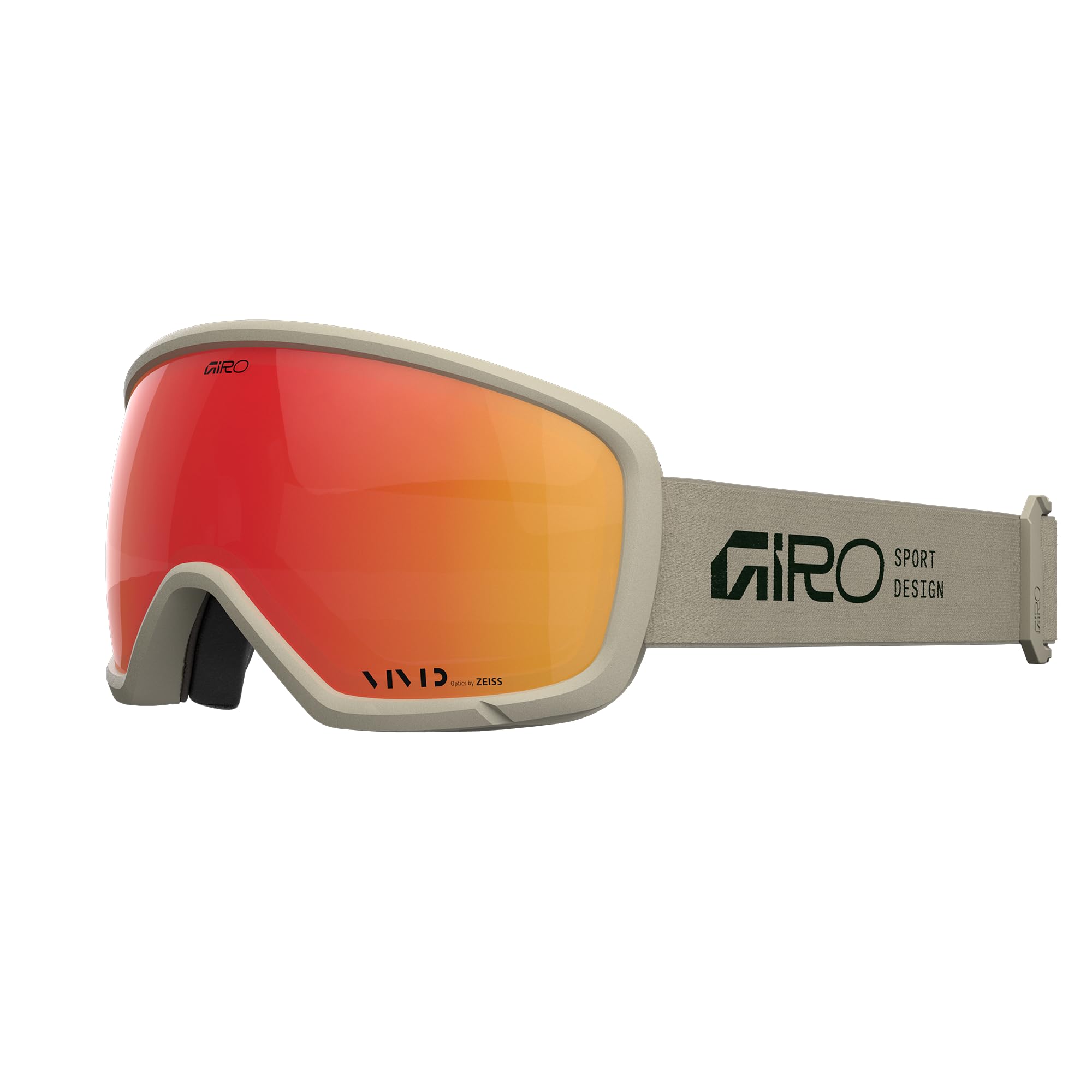 Giro Ringo Snow Goggle Stone Tan Stacked - VIVID Ember