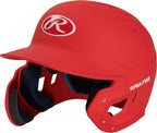 Rawlings 2022 Mach 1-Tone Matte Baseball Batting Helmet W/Lhb Adjext, Senior, Matte Scarlet