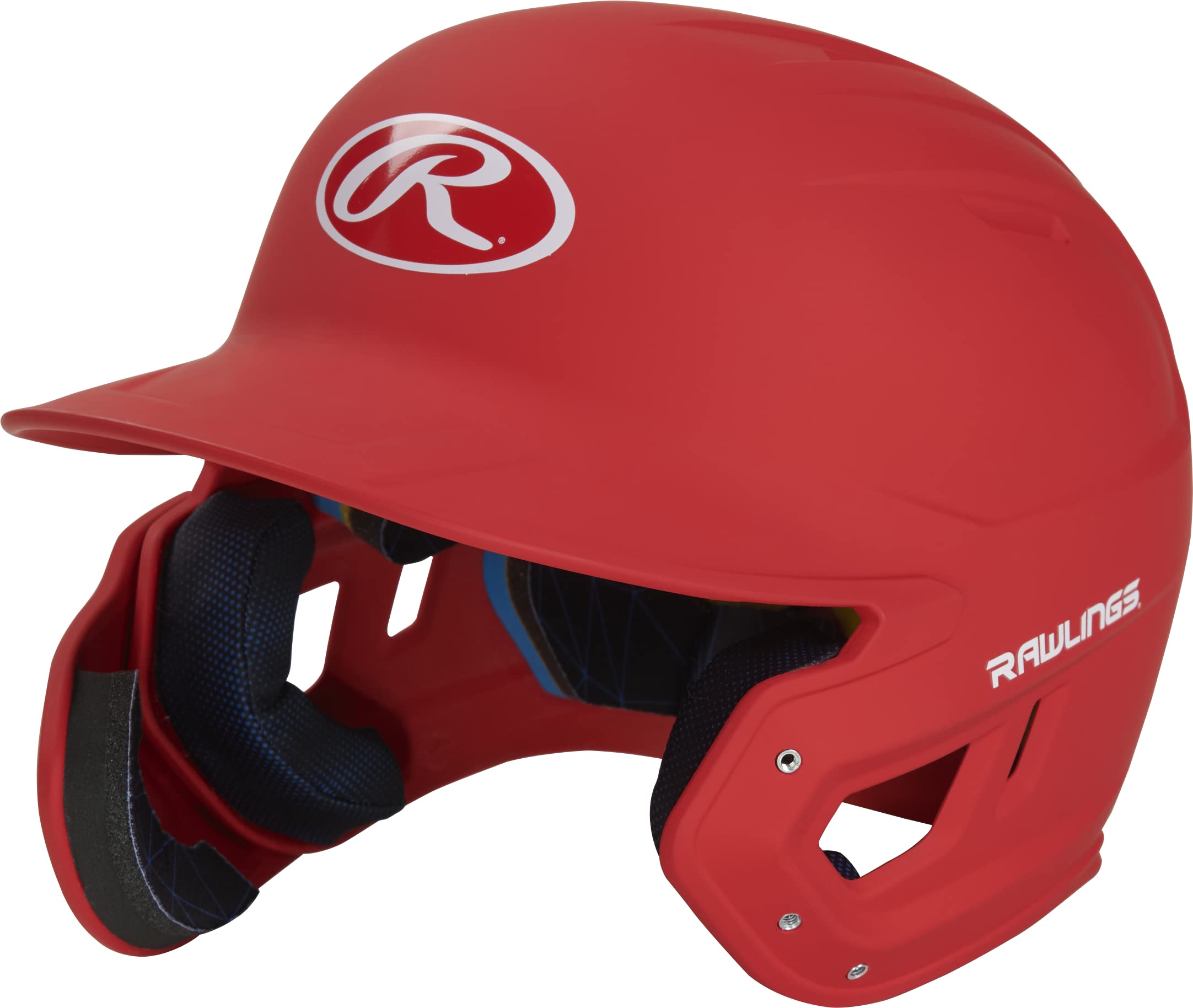Rawlings 2022 Mach 1-Tone Matte Baseball Batting Helmet W/Lhb Adjext, Senior, Matte Scarlet