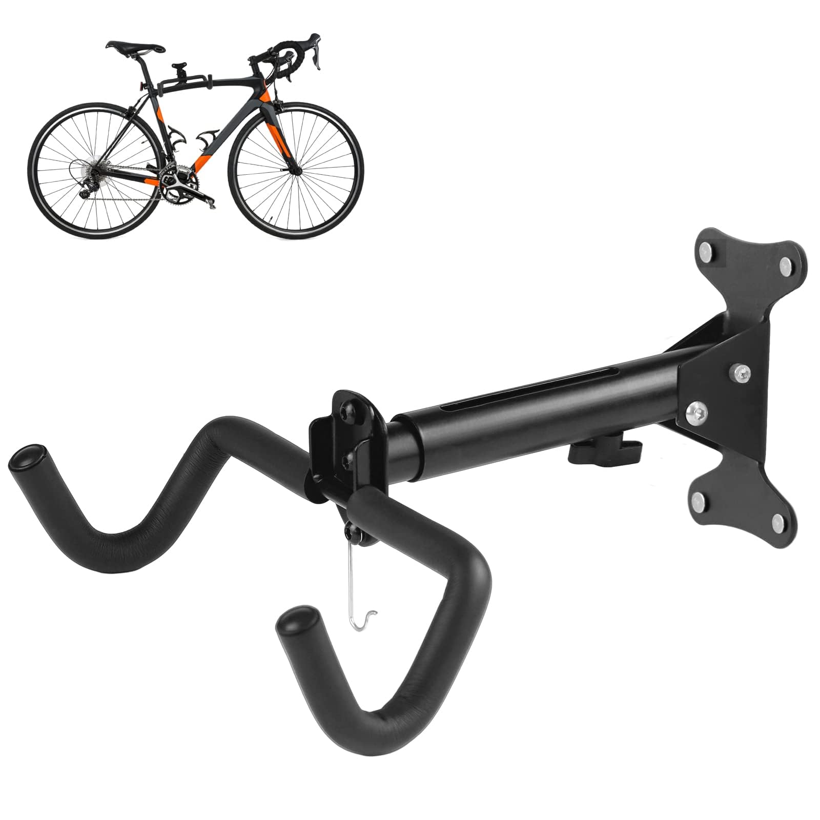 Hasthip Bicycle Wall Mount Stand, Heavy Duty Bikehanger For Home & Garage, Foldable Retractable Wall Mounted Rack Cycle Hanger M