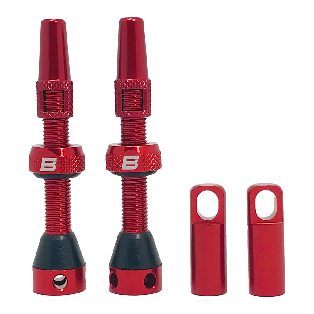 Bwshlf Red Tubeless Presta Valve Stem 40Mm  44Mm, Super Light Alloy Presta Valve Stem Kit With Valve Core Remover Tool And Valve