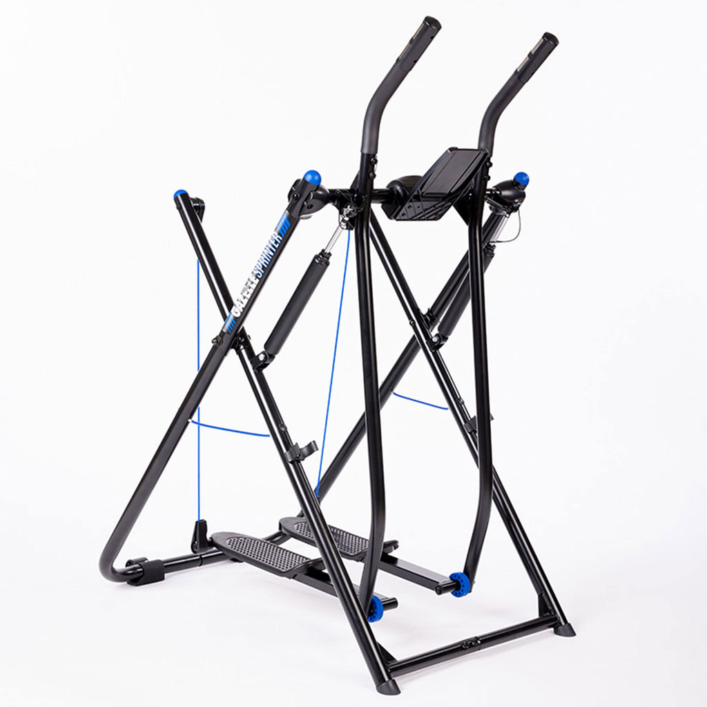 Gazelle Sprinter Cardio Home Training Exercise Machine With Hydraulic Resistance, Grip Pulse Fitness Tracker, & Smart Device Hol