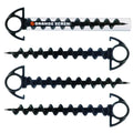 Orange Screw: The Ultimate Ground Anchor  Small 4 Pack Tent Stakes  Made In Usa (Black)