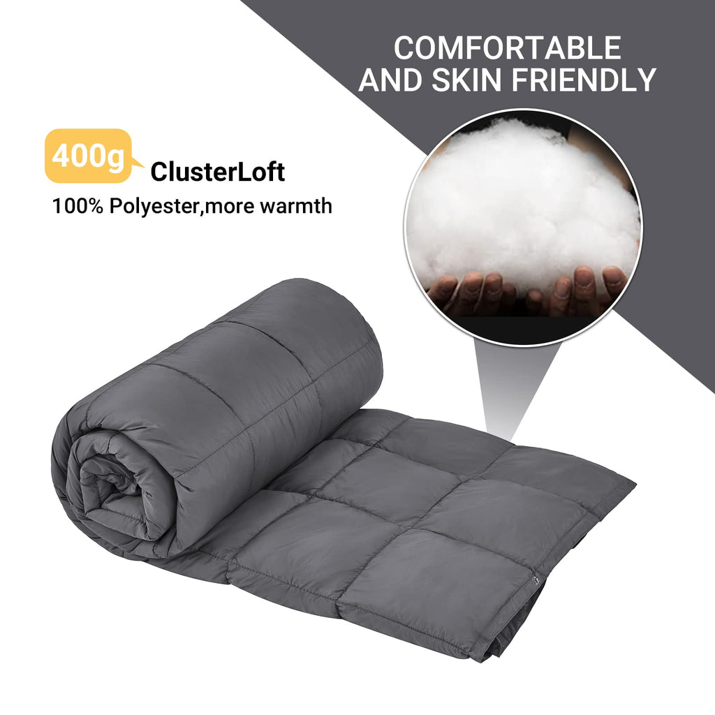 Kingcamp Camping Blanket Lightweight, Multifunctional Warm Puffy Outdoor Blanket With Snap Button, Water Repellent, Packable, Fo