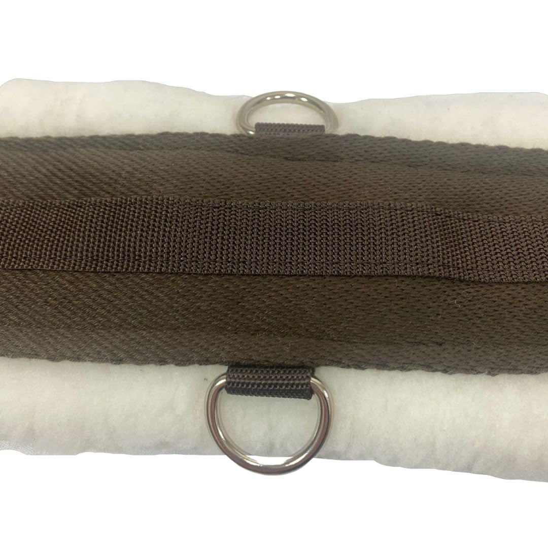 Intrepid International English Girth With Fleece - Breathable Lightweight Horse Girth For English Saddle, Double Elastic Easy At