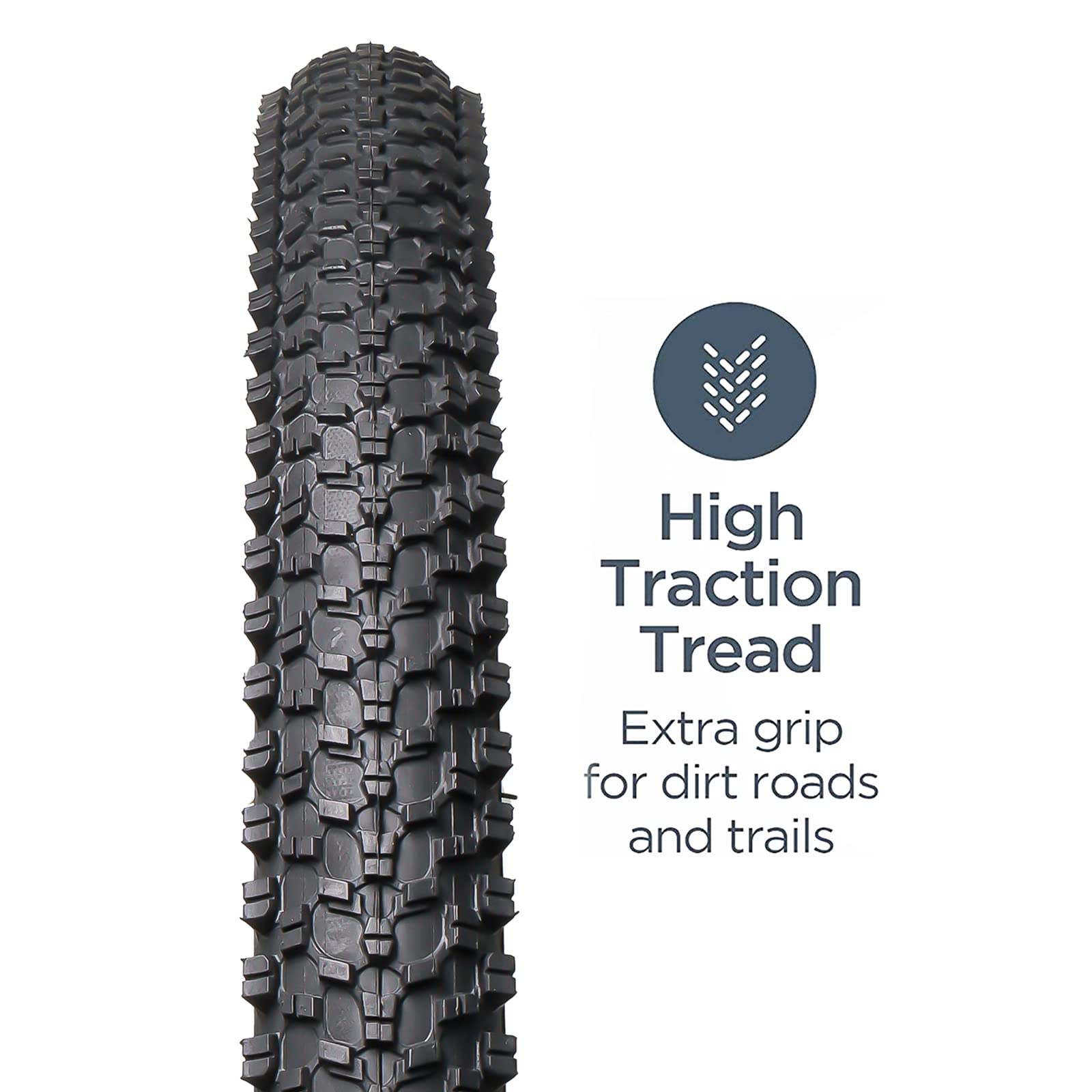 Hycline Bike Tire,24X1.95-Inch Folding Replacement Tire For Mtb Mountain Bicycle-Black