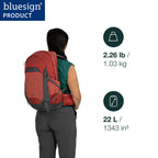 Osprey Tempest 22L Womens Lightweight Hiking Backpack - Small Daypack for Travel & Camping, Frosty Mint Green/Botanica