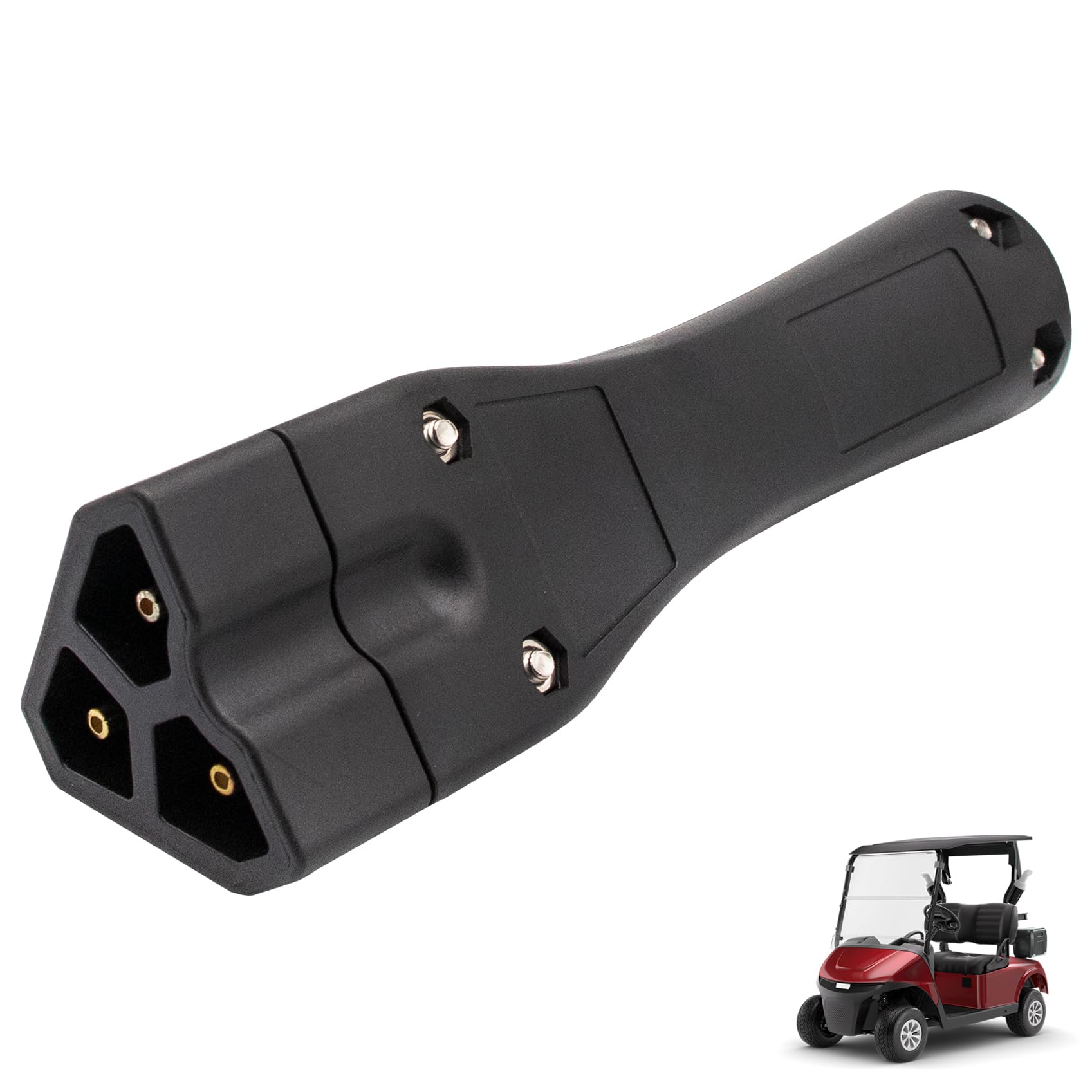 DRIVE UP Golf Cart 48V Charger Plug Handle Suitable for EZGO RXV, EZGO 3-Pin Triangle Charger Plug, OEM 604321 611219 (Charger P