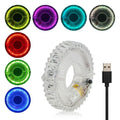 Rechargeable Bike Wheel Lights-21 Cool Solid Color & Modes,Safety Kids Adults Bike Hub Accessories for Boys Girls Men Women,Easy