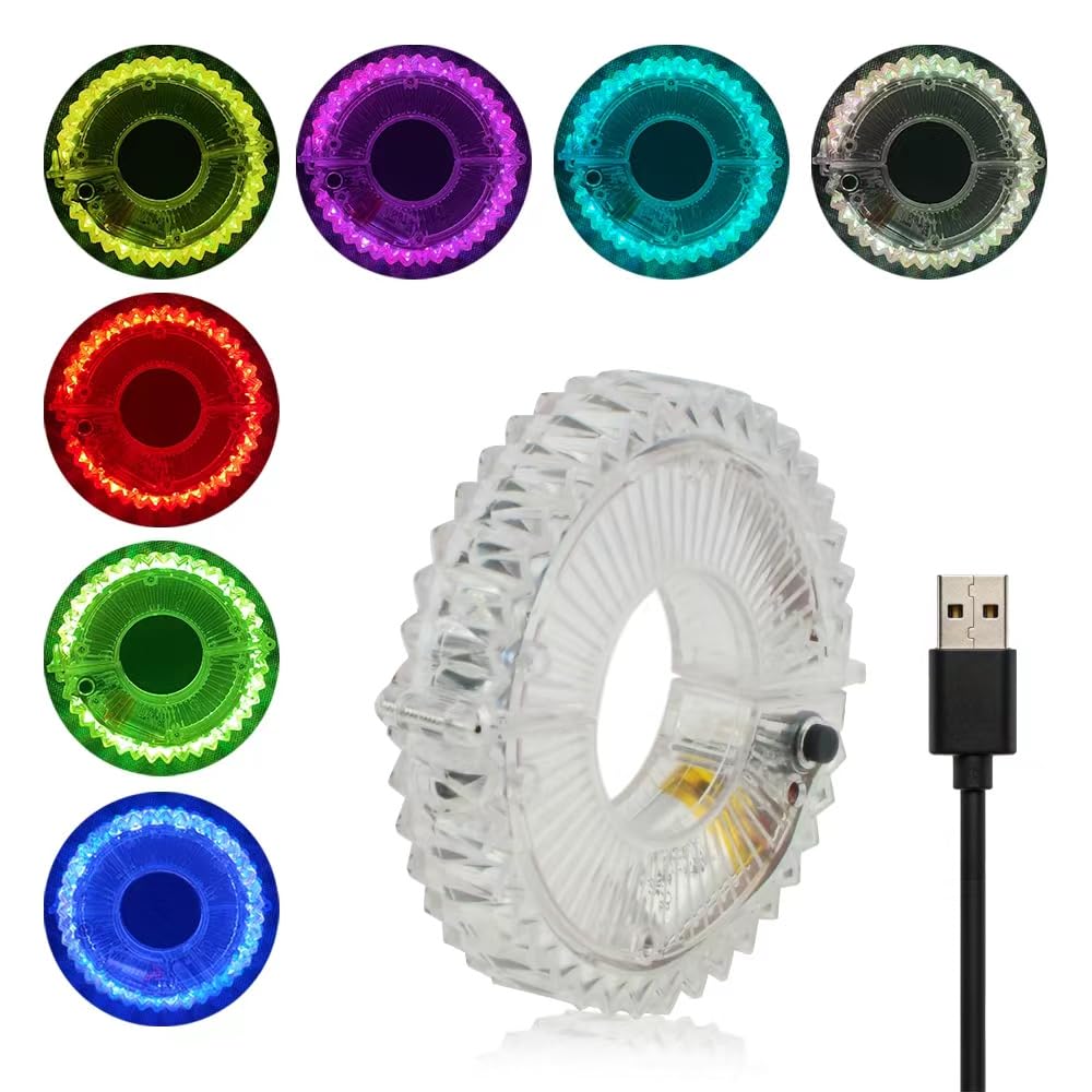 Rechargeable Bike Wheel Lights-21 Cool Solid Color & Modes,Safety Kids Adults Bike Hub Accessories for Boys Girls Men Women,Easy