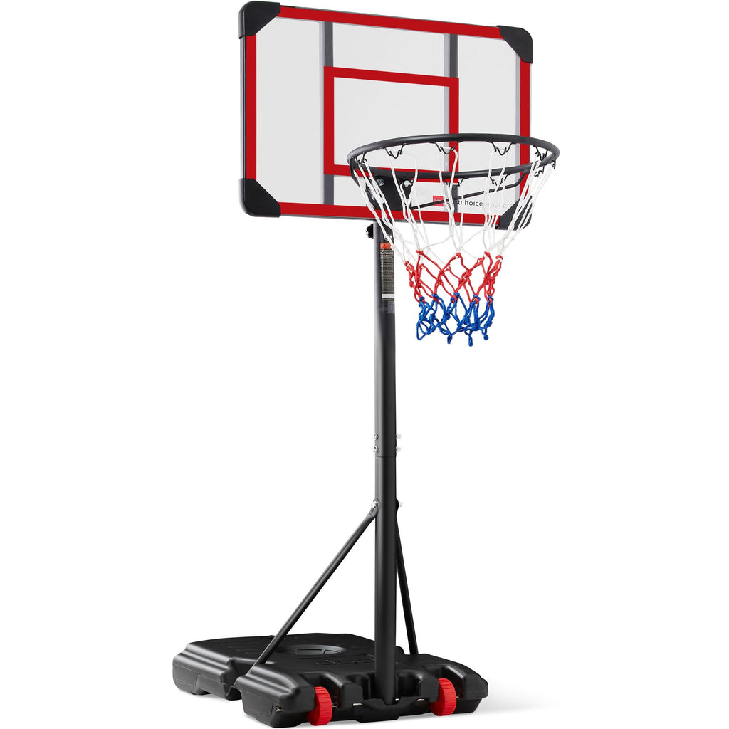 Best Choice Products Kids Height-Adjustable Basketball Hoop System, Portable Game W/Wheels, Fillable Base, 70.5In To 82.3In Heig