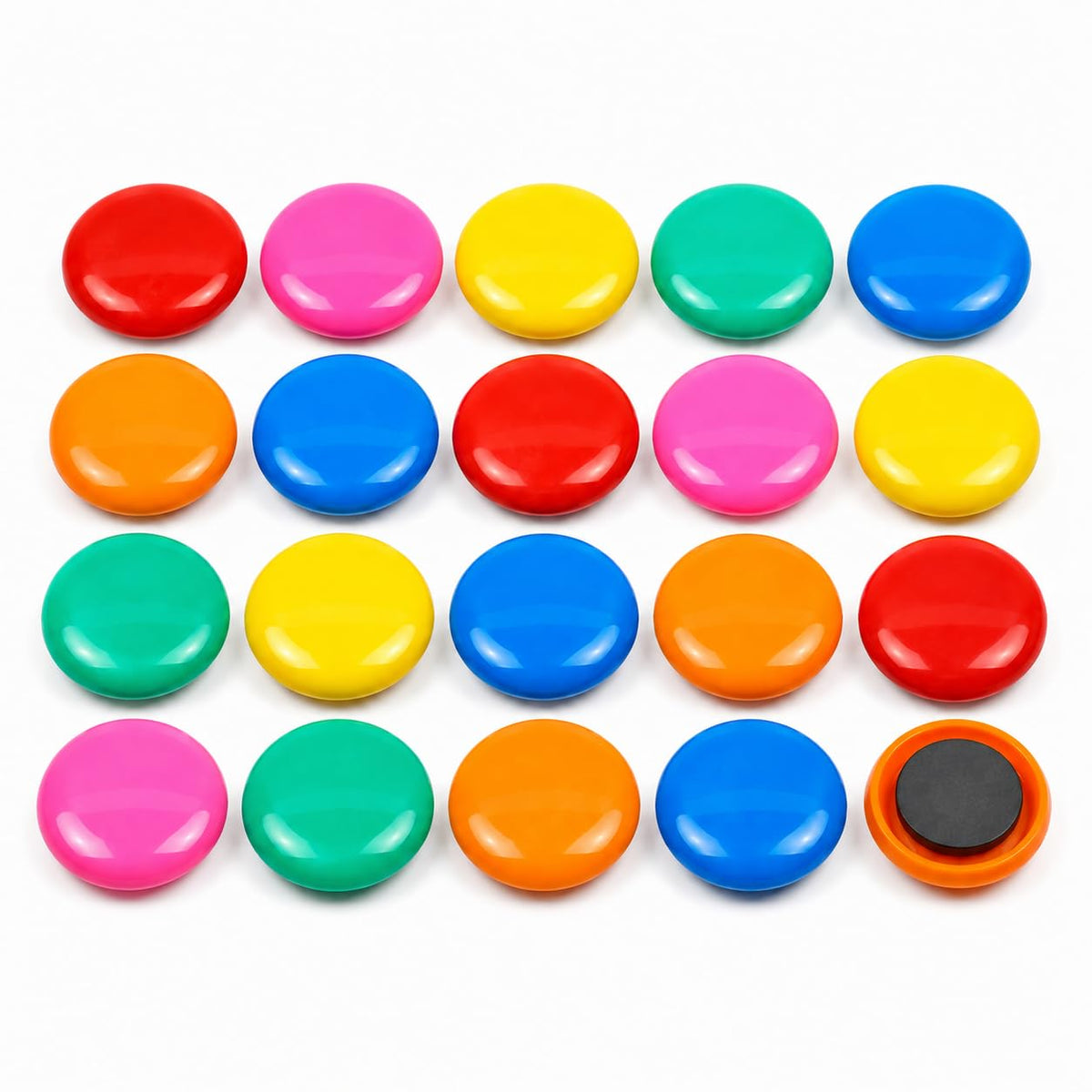 MeeTo Colourful Magnet Buttons for Fridge/Magnetic Whiteboard/Stick Notes, Photos, Charts and More  Multicolor (10)