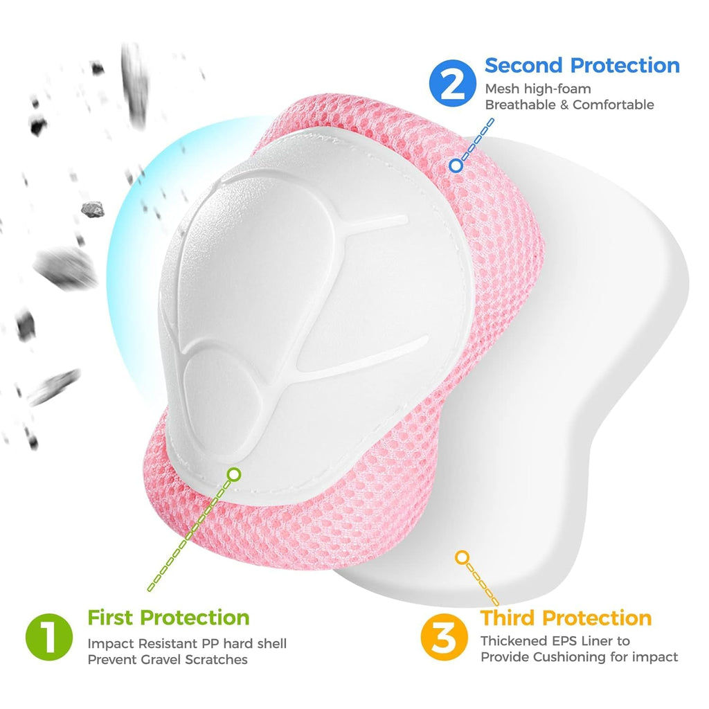 Bosoner Kids/Youth Knee Pads Elbow Pads Guards Set For For Multi Sports Roller Skates Skateboarding. Inline Roller Skating Cycli