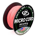 Paracord Planet Micro Paracord - Thin Braided Cord For Crafting, Fishing, And Diy Projects In 125 Ft Spools - Flamingo Pink