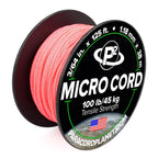 Paracord Planet Micro Paracord - Thin Braided Cord For Crafting, Fishing, And Diy Projects In 125 Ft Spools - Flamingo Pink