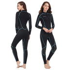 Mens 3Mm Shorty Wetsuit Womens, Neoprene Full Body Diving Suit Front Zip Diving Wetsuit Snorkeling Surfing (Womens Fullsuit, M)