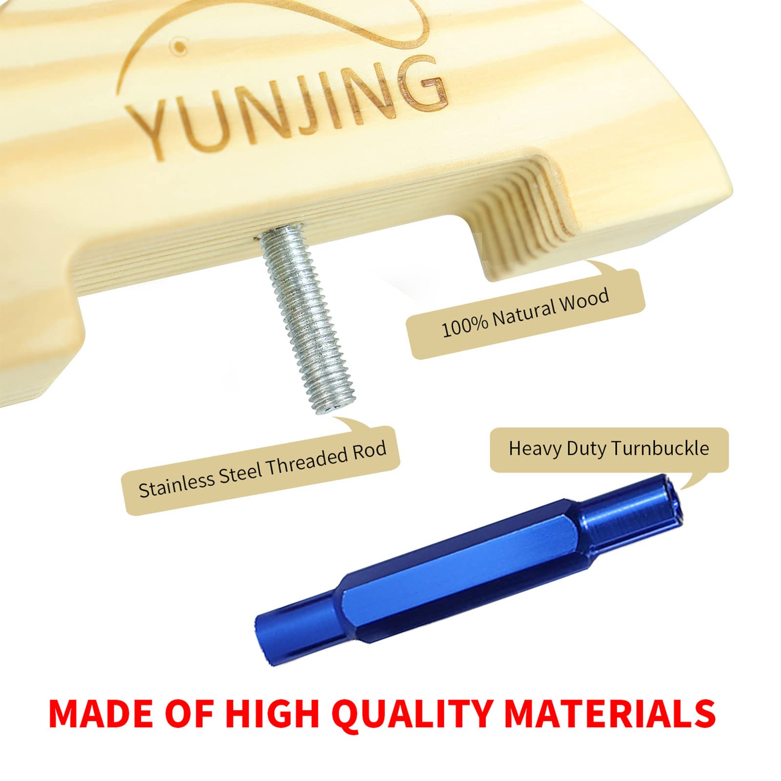 Yunjing Hat Stretcher Wooden Adjustable Buckle One Size Fits All From 6-1/2 To 9-1/2, Heavy Duty, Easy To Use For All Caps (Blue