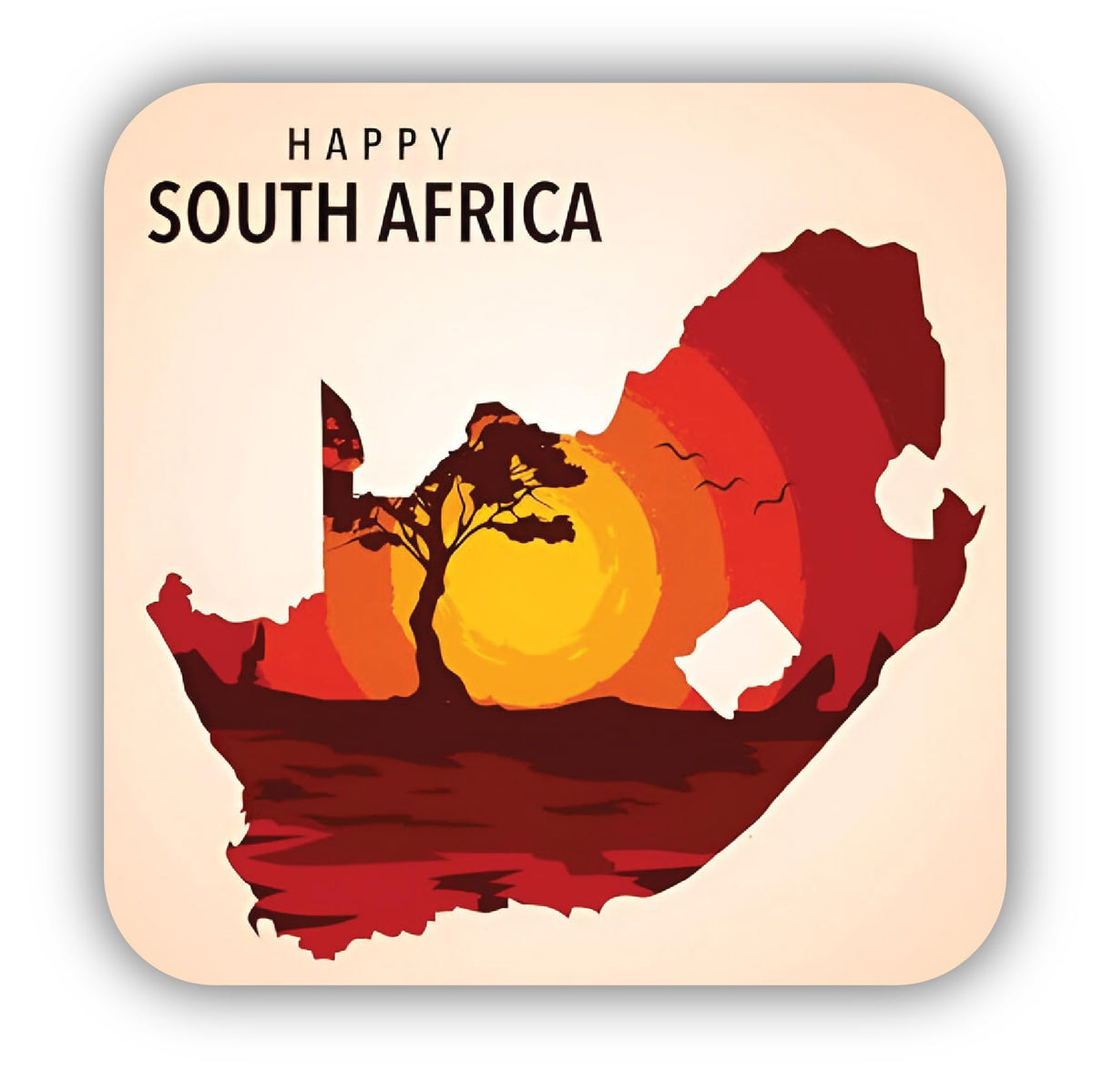 ISEE 360 Happy South Africa Fridge Magnet for Kitchen  Office Home Refrigerator Door Decoration Multicolor Souvenir Gift L X H 