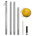 Sterling Sports Compact Tetherball Set For Outdoor Backyard With Ball And Rope Set, 9' Metal Pole, Air Pump Included