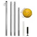 Sterling Sports Compact Tetherball Set For Outdoor Backyard With Ball And Rope Set, 9' Metal Pole, Air Pump Included