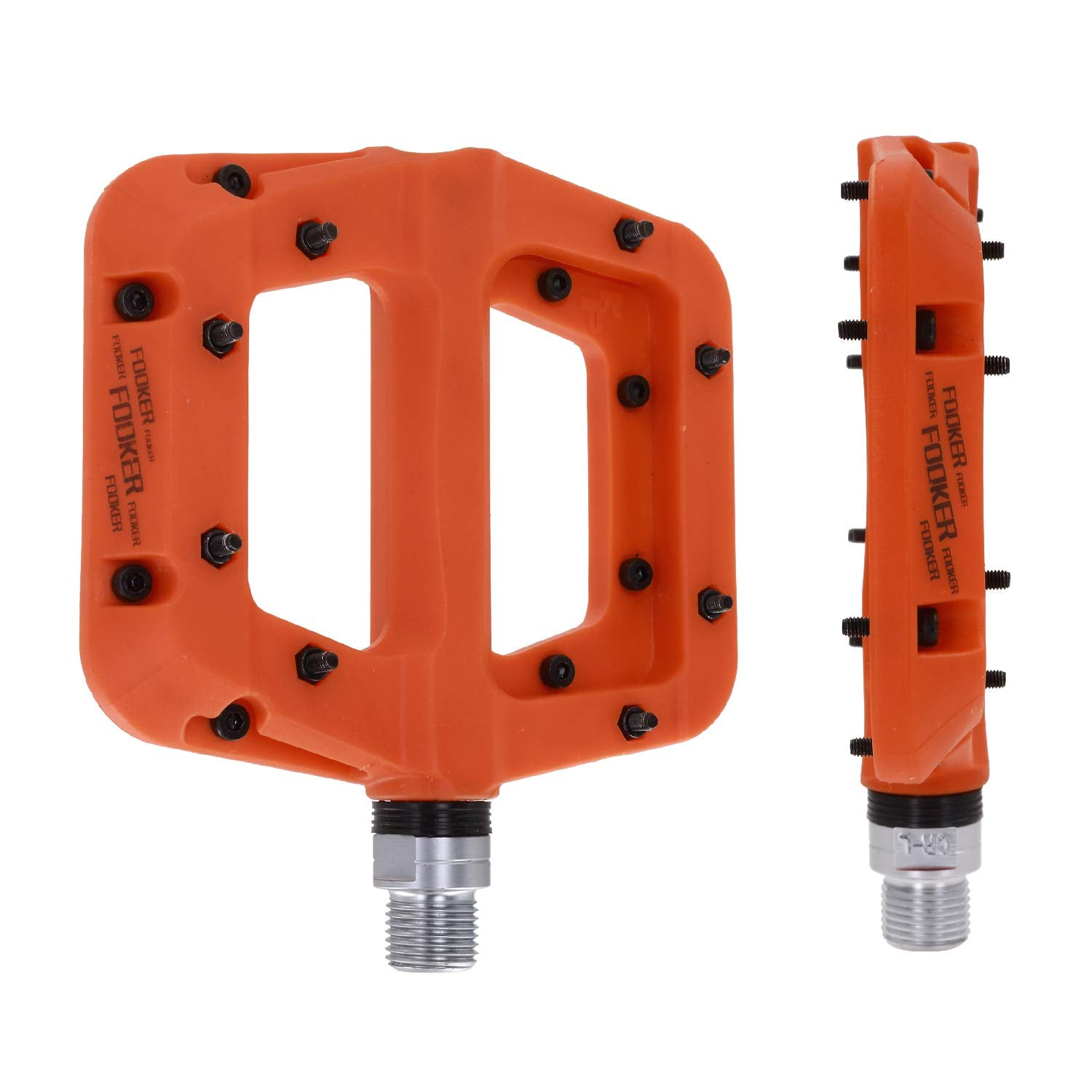 Fooker Mtb Pedals Mountain Bike Pedals 3 Bearing Non-Slip Lightweight Nylon Fiber Bicycle Platform Pedals For Bmx Mtb 9/16''