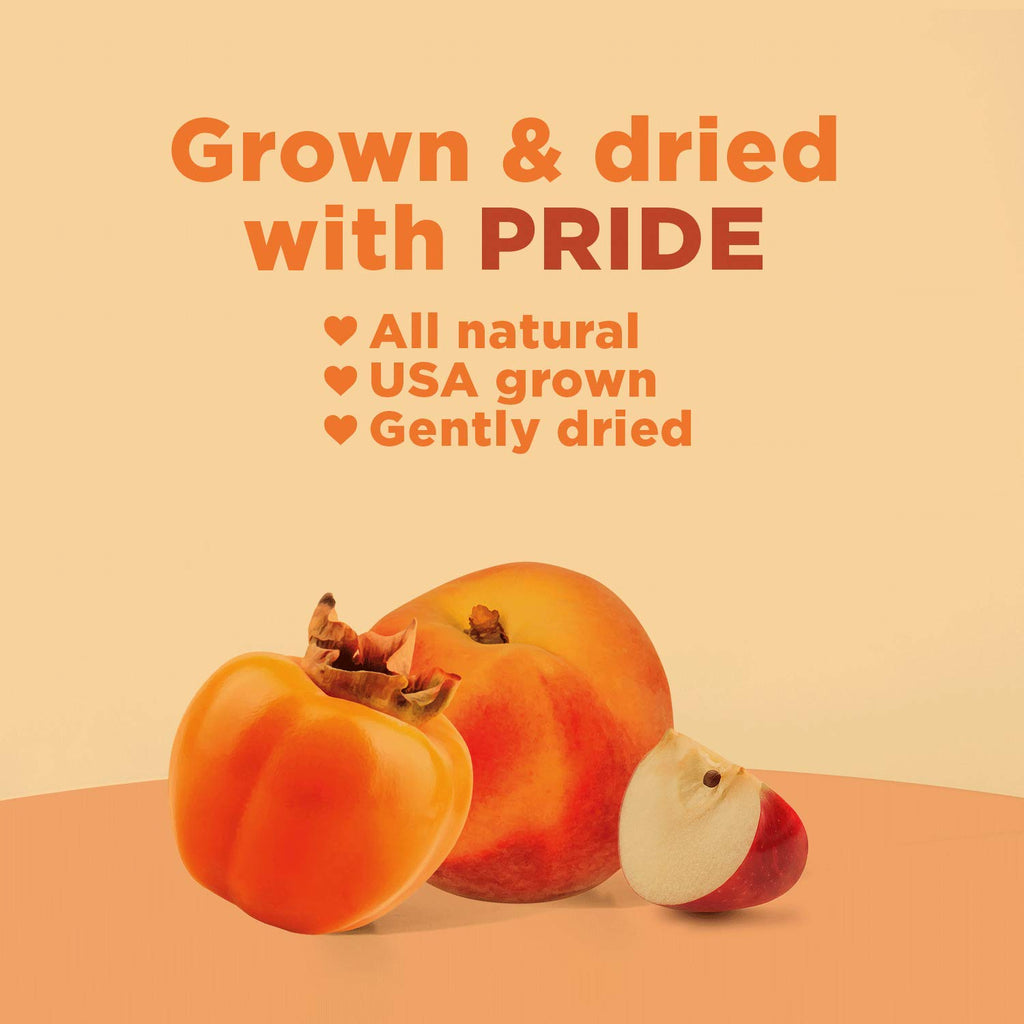 Rind Snacks | Orchard Blend | Persimmons, Apples & Peaches | Dried Fruit Superfood | Chewy Snack | All Natural | Fiber Rich | Vi