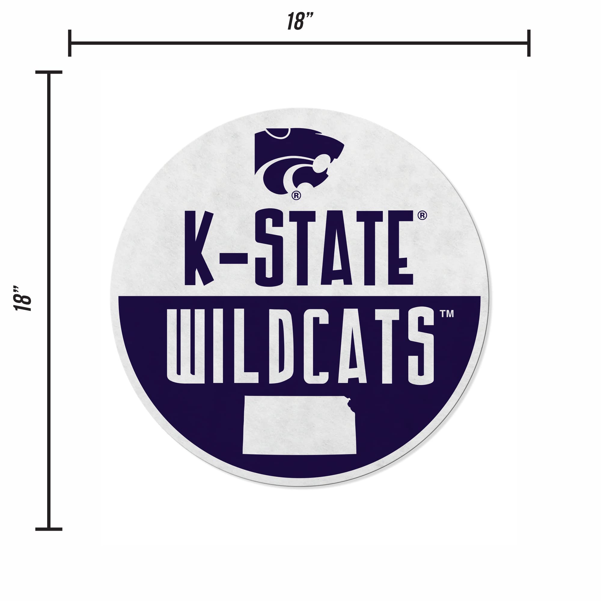 Rico Industries Ncaa Kansas State Wildcats Classic Shape Cut Pennant - Home And Living Room D  Cor - Soft Felt Ez To Hang