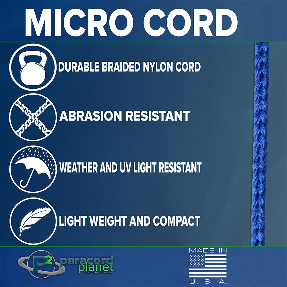 Paracord Planet Micro Paracord - Thin Braided Cord For Crafting, Fishing, And Diy Projects In 125 Ft Spools - Rose Gold