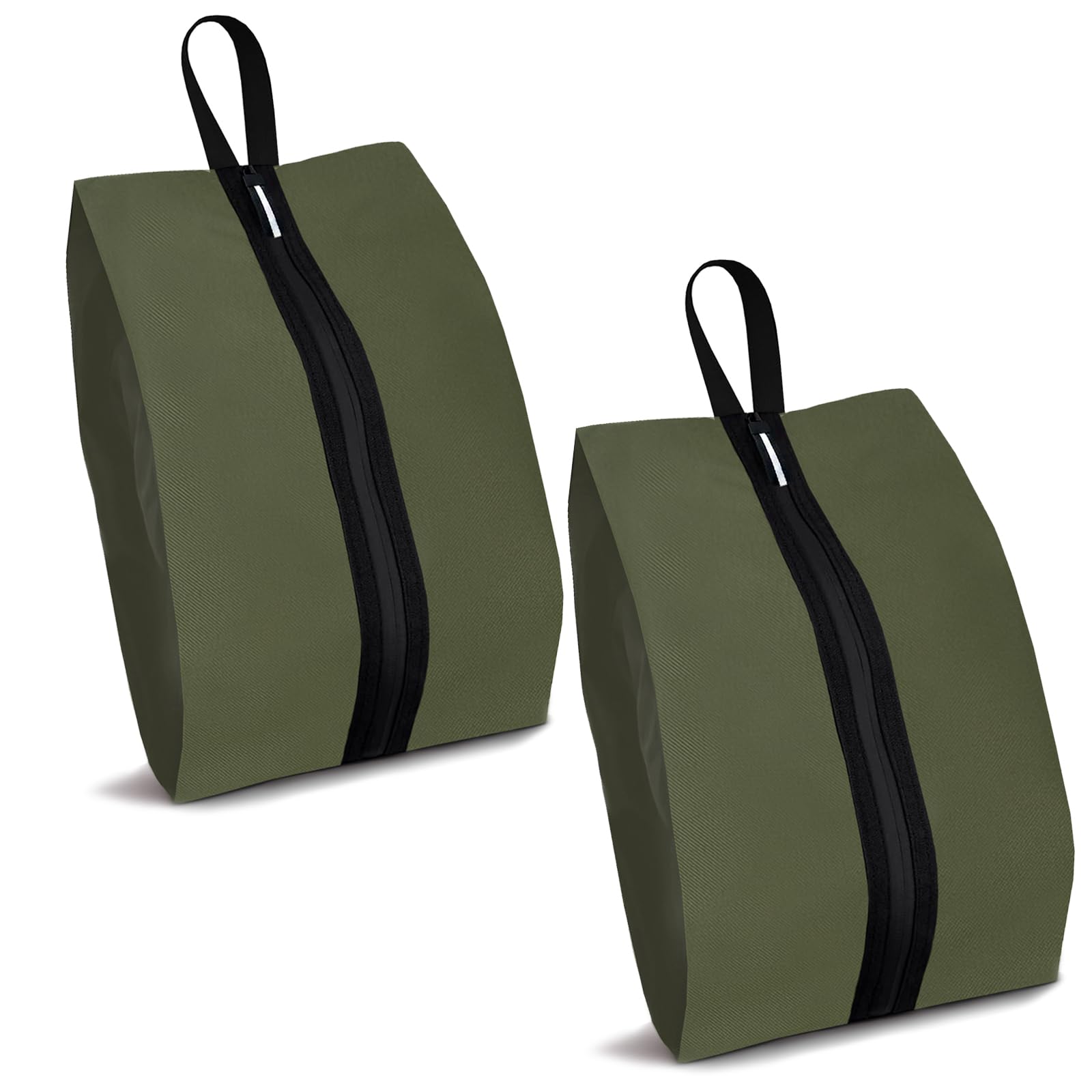 Yttriuny Travel Shoe Organizer with Zipper Closure, 2pcs Portable Packing Storage Organizer with Handle Design for Travel/Gym/Da