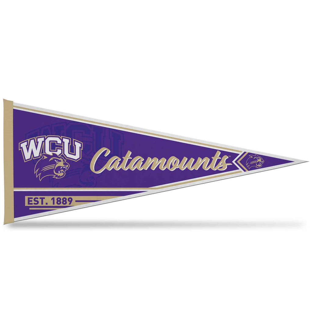 Rico Industries Ncaa Western Carolina Catamounts Classic 12'' X 30'' Felt Wall D  Cor Pennant - Great For Home/Bed Room/Man Cave