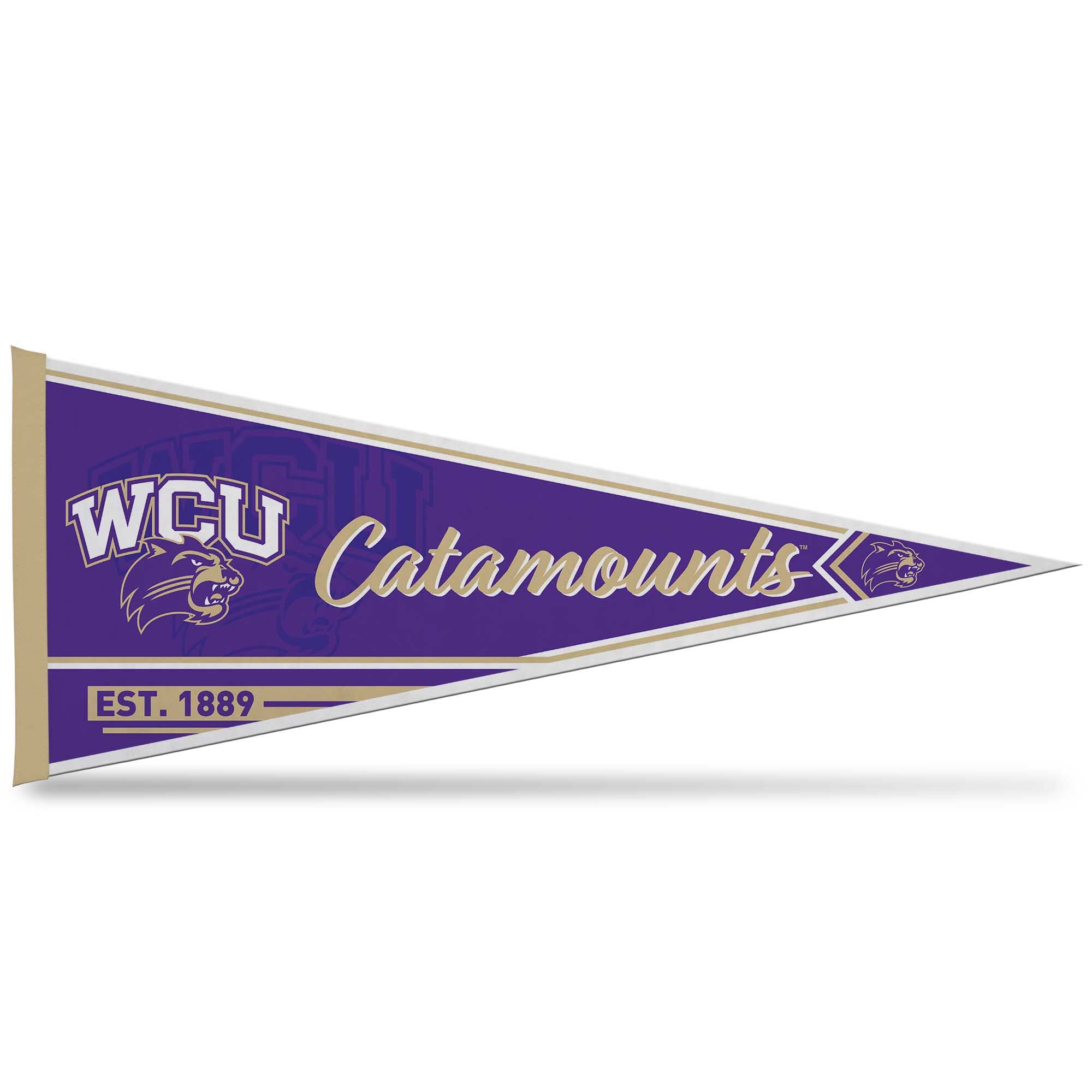 Rico Industries Ncaa Western Carolina Catamounts Classic 12'' X 30'' Felt Wall D  Cor Pennant - Great For Home/Bed Room/Man Cave
