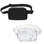 Vorolo Fanny Pack Christmas Gift For Women And Men Crossbody Bag Belt Bag Bum Bag With Adjustable Strap For Sportsblack+Camo Whi