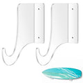 Gerrii Invisible Surfboard Wall Mount, Clear Acrylic Surf Board Rack for Wall, Surfboard Holder for Longboard Shortboard Snowboa